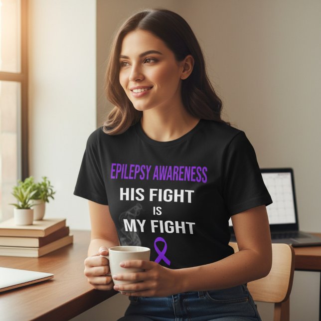 His Fight Is My Fight Epilepsy Support Tri-Blend Shirt (Creator Uploaded)