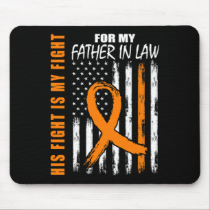 His Fight Is My Fight Grandpa Leukemia Awareness F Mouse Pad
