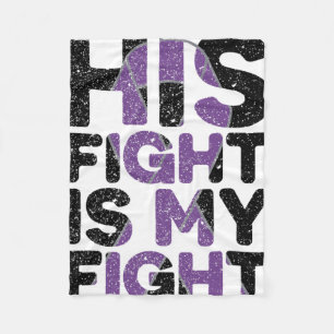 His Fight Is My Fight Heimerheimer's Awareness Dem Fleece Blanket