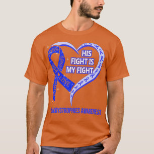 His Fight Is My Fight Ribbon Heart Leukodystrophie T-Shirt