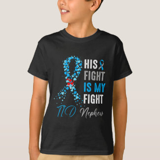 His Fight is My Fight T1D Nephew Diabetes Awarenes T-Shirt