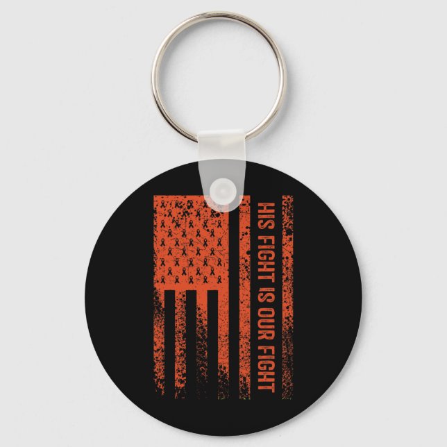 His Fight Is Our Fight Rsd Crps Awareness  Key Ring (Front)