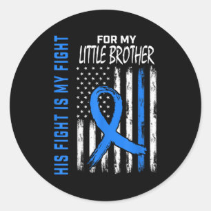 His Fight My Fight Diabetes Awareness Shirt Little Classic Round Sticker
