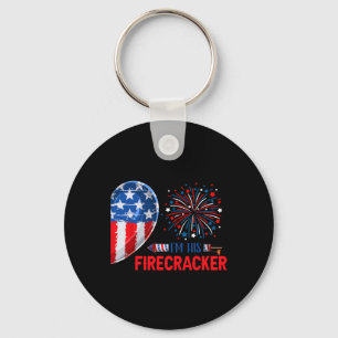 His Firecracker 4th July Funny Couple Costume Patr Key Ring
