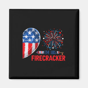His Firecracker 4th July Funny Couple Costume Patr Magnet