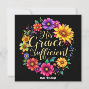His Grace Is Sufficient Inspiring Bible Verse  Invitation