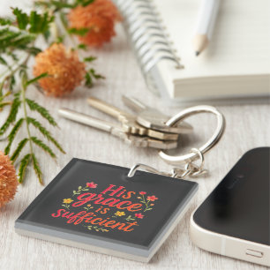His Grace is Sufficient Key Ring