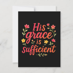 His Grace is Sufficient Postcard