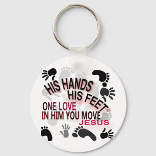 His Hands Key Ring