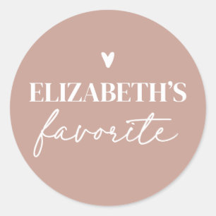 His & Her Favourite Personalised Wedding Classic Round Sticker