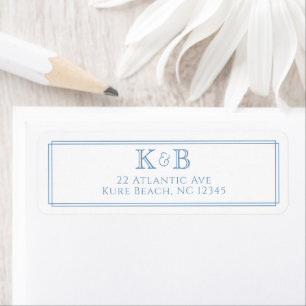 His & Her Initials Wedding Stationery Address