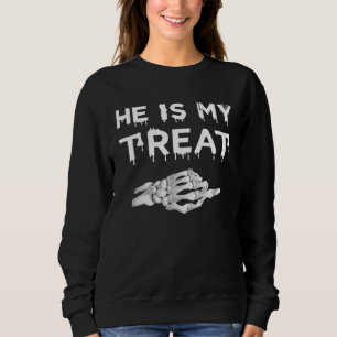His Her Matching Halloween Costume Women Couples Sweatshirt