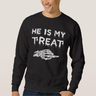 His Her Matching Halloween Costume Women Couples Sweatshirt