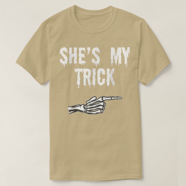 His Her Matching Halloween Costume Women Funny Cou T-Shirt (Design Front)