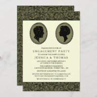 His & Hers Art Deco Silhouette Engagement Party