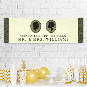 His & Hers Art Deco Silhouette Wedding Collection Banner