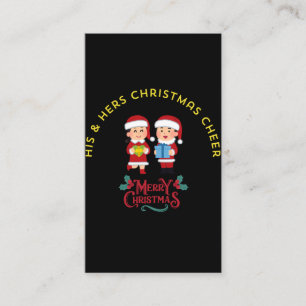 HIS & HERS CHRISTMAS CHEER BUSINESS CARD
