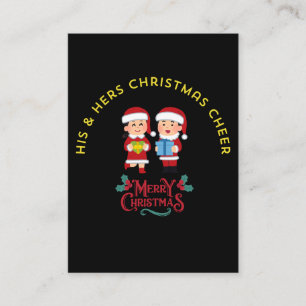 HIS & HERS CHRISTMAS CHEER CALLING CARD