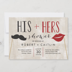 His & Hers Couple Shower Invitation