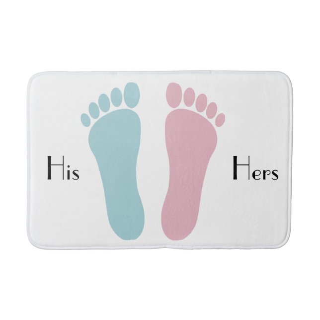 HIS & HERS FOOTPRINTS BATHMAT (Front)