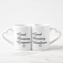 His & Hers Good Morning Nesting Love Mugs
