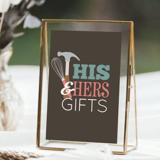 His & Hers Hammer Whisk Couple Shower Gifts Sign (Creator Uploaded)
