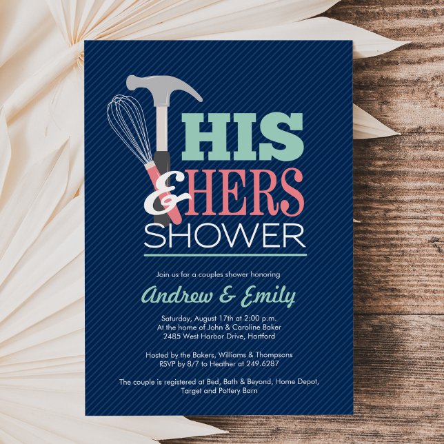 His & Hers Handy Wedding Couple Shower Invitation (Creator Uploaded)