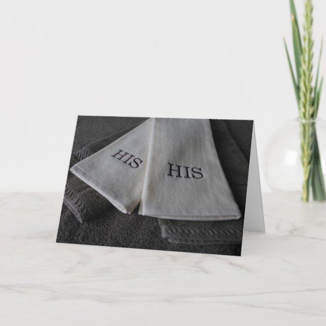 His & His Towels Card (Front)