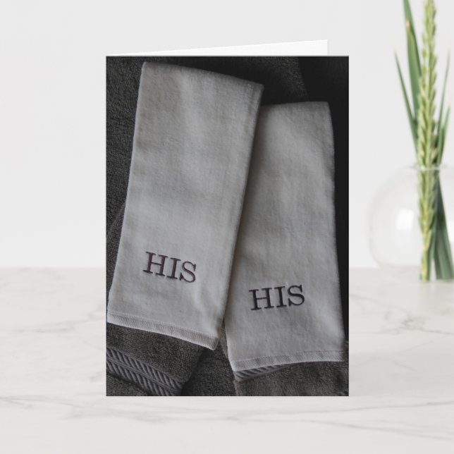 His & His Towels Card (Front)