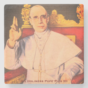 His Holiness Pope Pius XII - Catholic Church Stone Coaster
