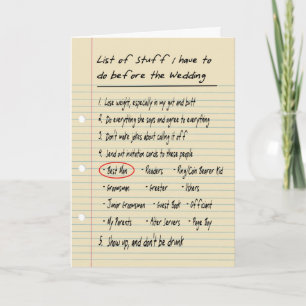 HIS LIST - Be my Best Man? Invitation