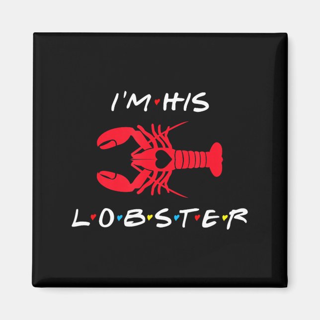His Lobster Matching Couple Valentine's Magnet (Front)