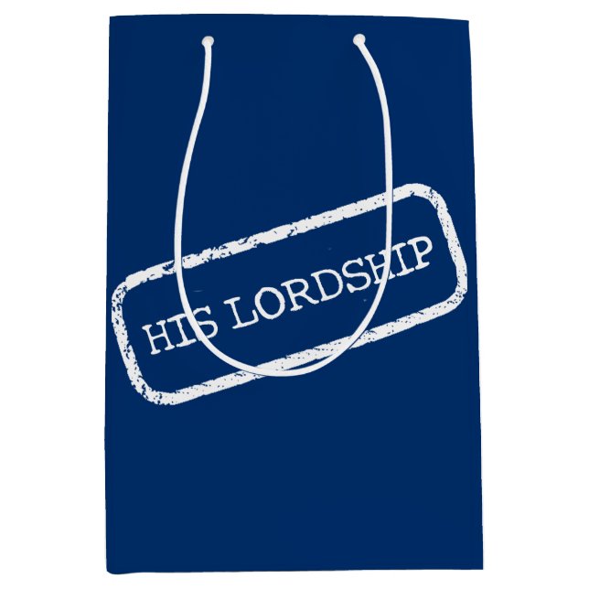 "His Lordship" Medium Gift Bag (Front)
