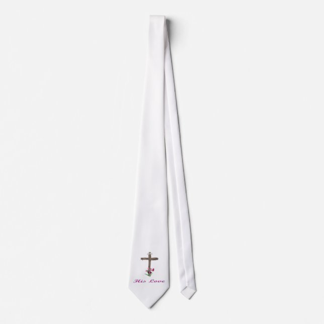 His Love christian cross Neck Tie (Front)