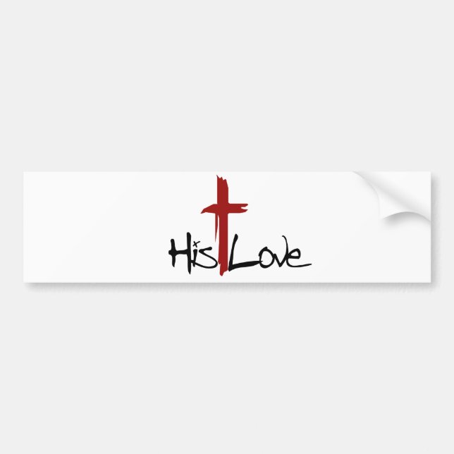 His Love Cross Logo Bumper Sticker (Front)