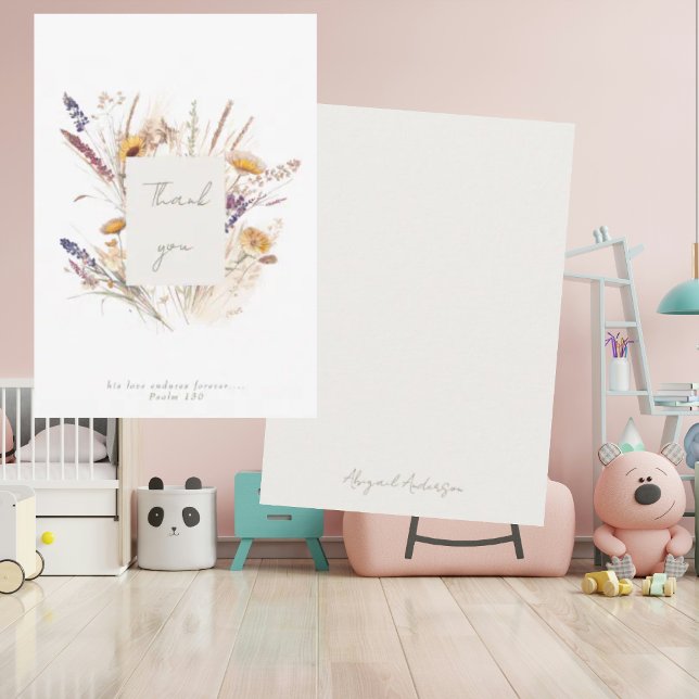 His Love Endures Forever Custom Floral Thank You (Creator Uploaded)