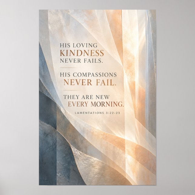 His Loving Kindness Never Fails Lamentations 3:22- Poster (Front)