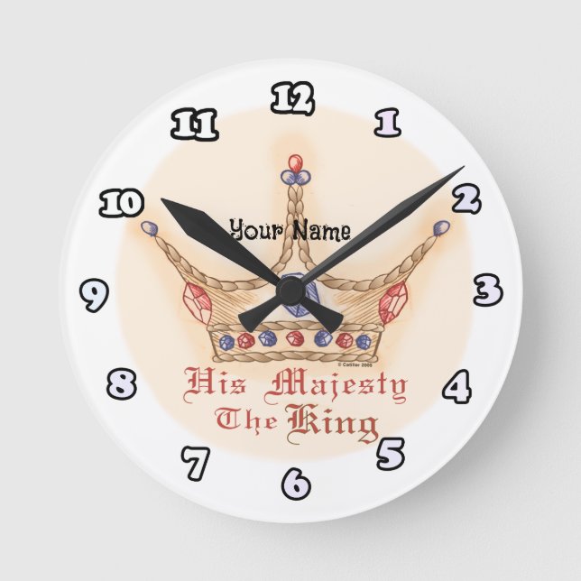 His Majesty King  Round Clock (Front)