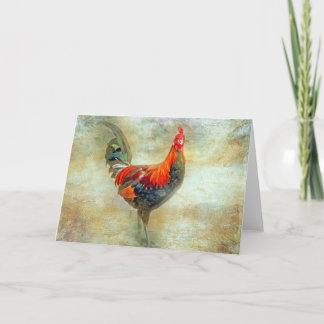 "His Majesty" Rooster Greeting Card/Note Card