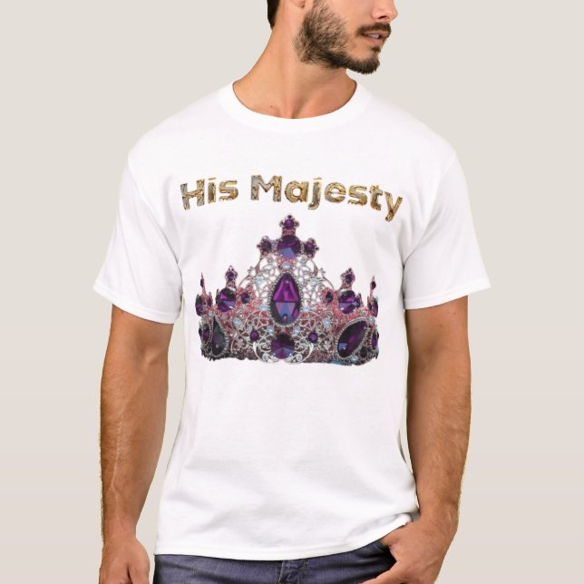 His Majesty – Royal Purple Crown Design T-Shirt (Front)