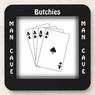 His Man Cave Square Coasters