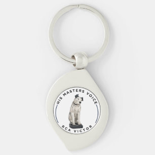 His Master's Voice Black & White SIgnature Nipper Key Ring