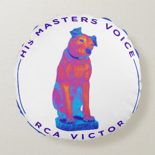 His Master's Voice Pop Art Round Cushion