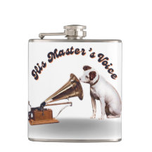 His Master's Voice Vinyl Wrapped Flask