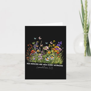 His mercies are new every morning bible verse card