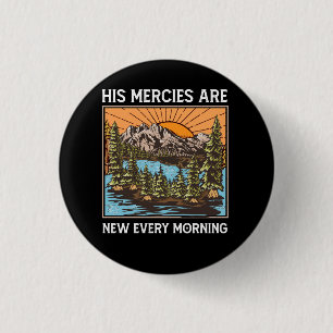 His Mercies Are New Every Morning Bible Verse Chri 3 Cm Round Badge