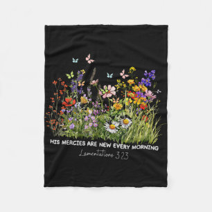 His mercies are new every morning bible verse fleece blanket