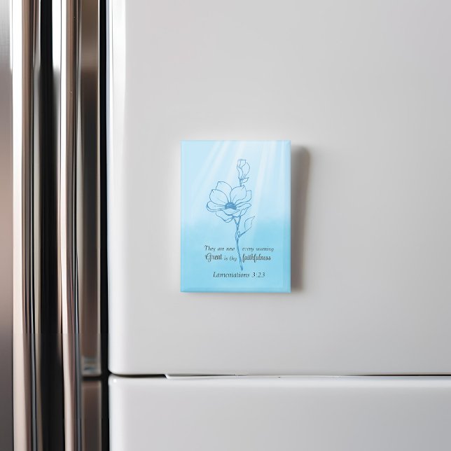 His mercies are new every morning Bible verse Magnet (Creator Uploaded)