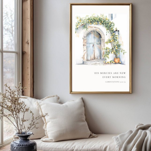 His Mercies are New Every Morning Bible Verse Poster (Creator Uploaded)