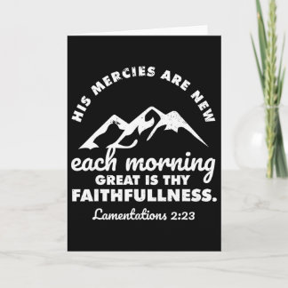 His Mercies Are New Every Morning Lamentations Bib Card